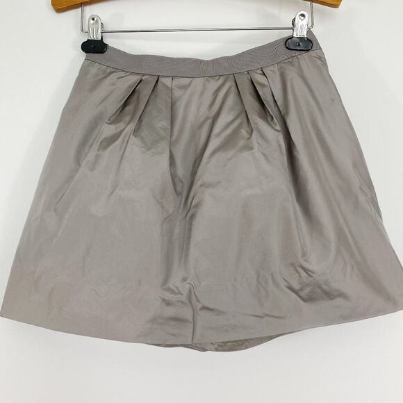 J. Crew Silk Taffeta Mini Skirt in Windsor Grey NWT - Picture 1 of 14